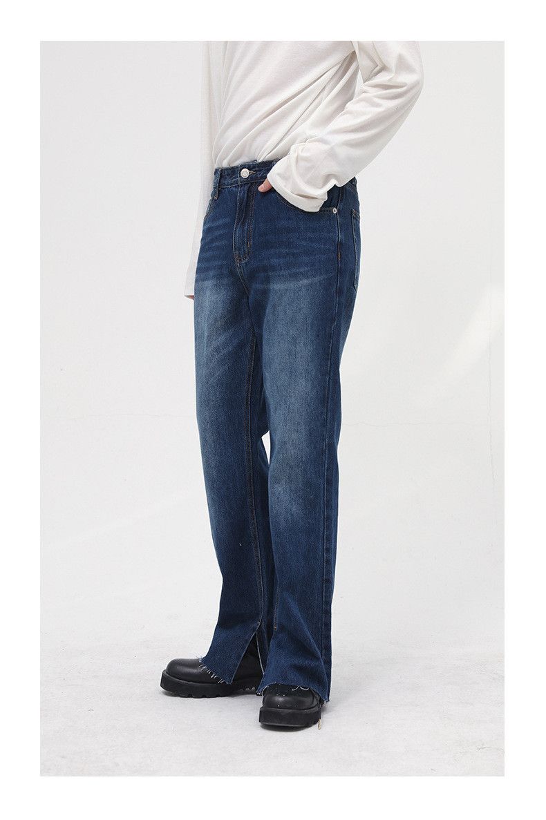 Japanese Brand × Jean Blue Washed Slit Straight Jeans Size US 32 / EU 48 - 4 Thumbnail