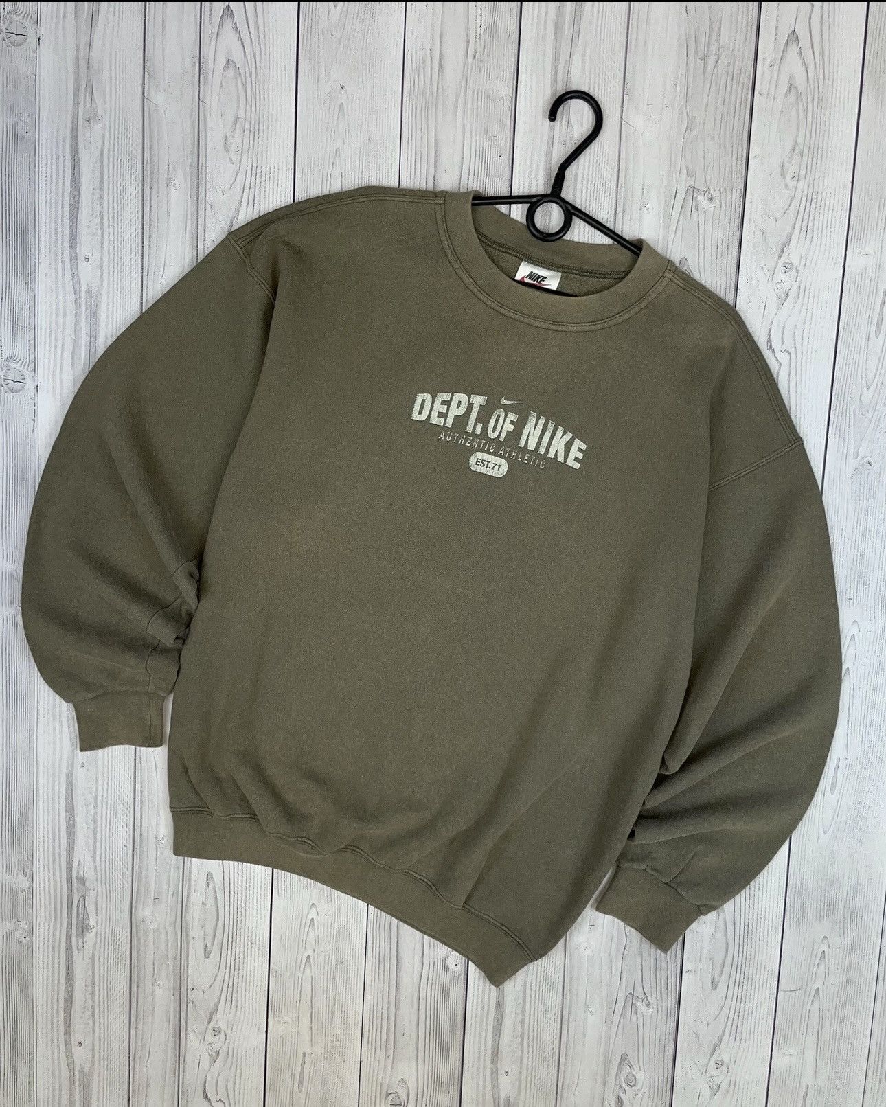 Nike Vintage nike sweatshirt big logo USA rare size L Size US XL / EU 56 / 4 - 1 Thumbnail