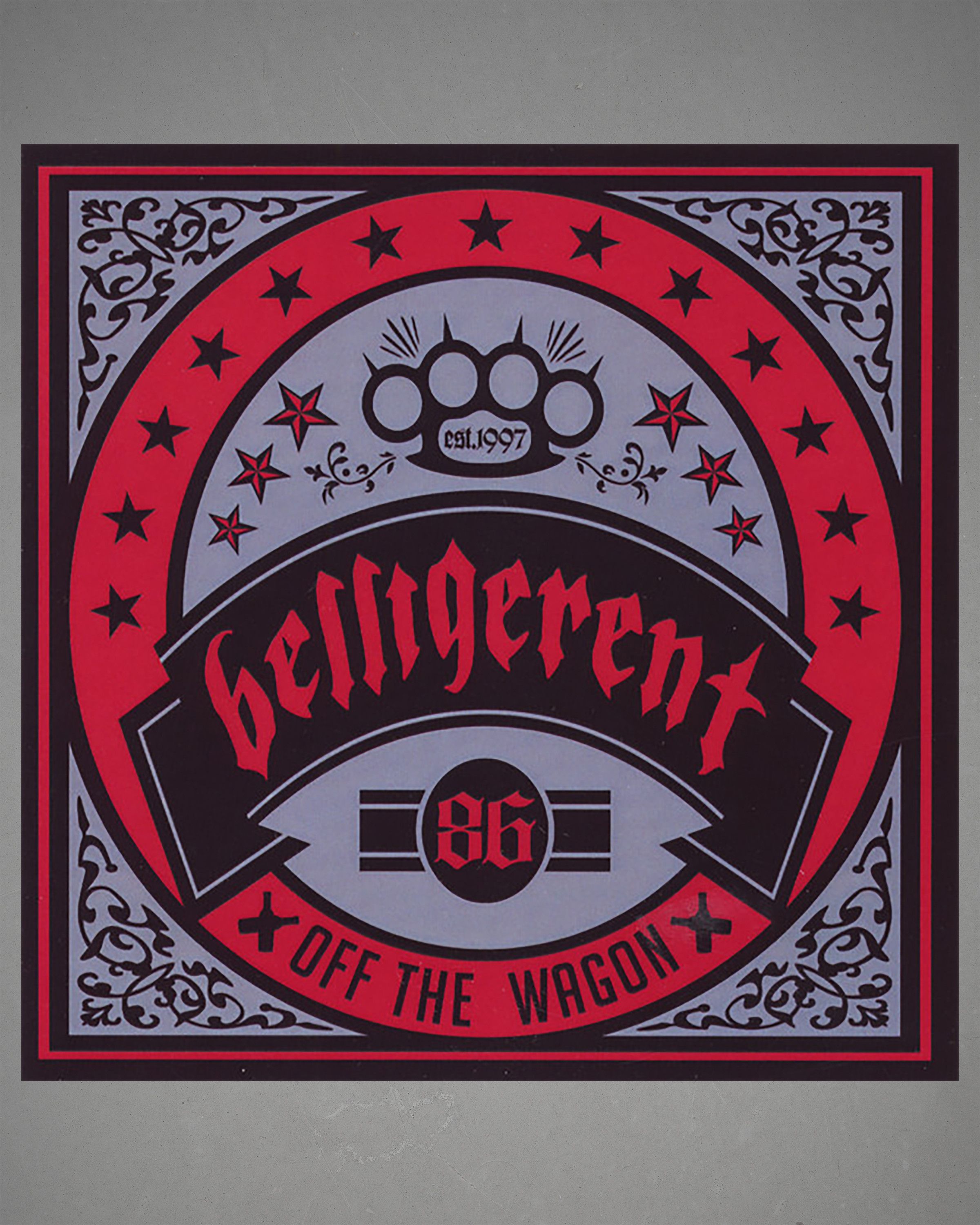 Band Tees × Vintage Vintage Single Stitch "Belligerent 86" Punk Band Shirt Size US L / EU 52-54 / 3 - 4 Thumbnail