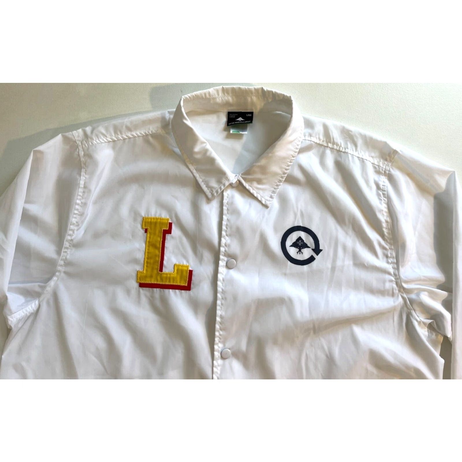 Vintage LRG Lifted Research Group Jacket Mens Windbreaker 3XL White Logo Windbreaker City Hip Hop Casual Lightweight Pattern Solid Snap Closure Size US XXL / EU 58 / 5 - 7 Thumbnail