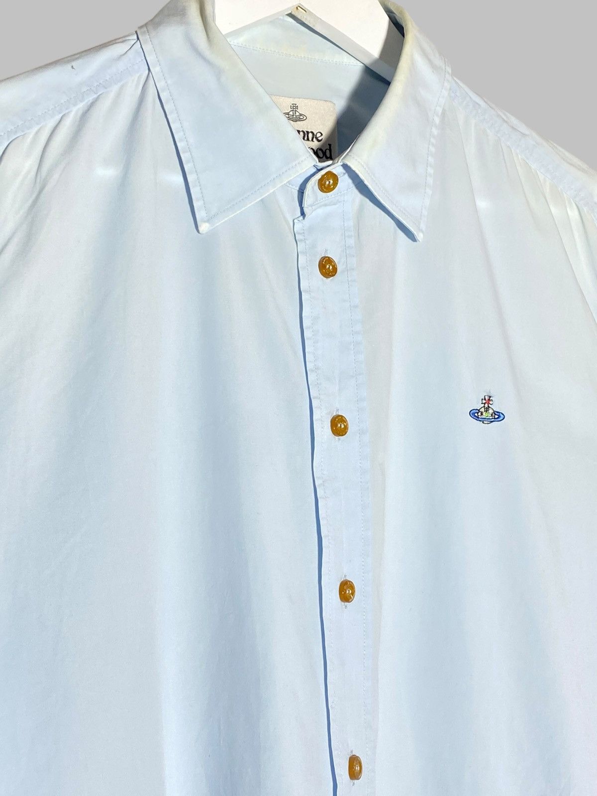 Vivienne Westwood Vivienne Westwood Sky Blue Button Up Shirt Size US L / EU 52-54 / 3 - 1 Thumbnail