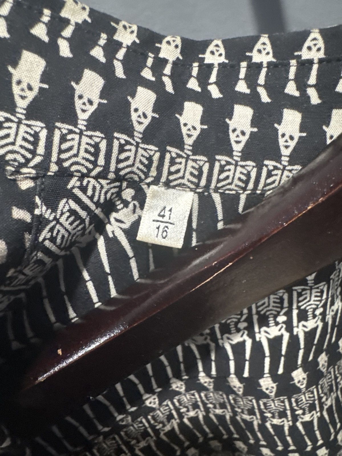 Saint Laurent Paris SKP Skeleton Viscose Shirt Size US M / EU 48-50 / 2 - 5 Thumbnail