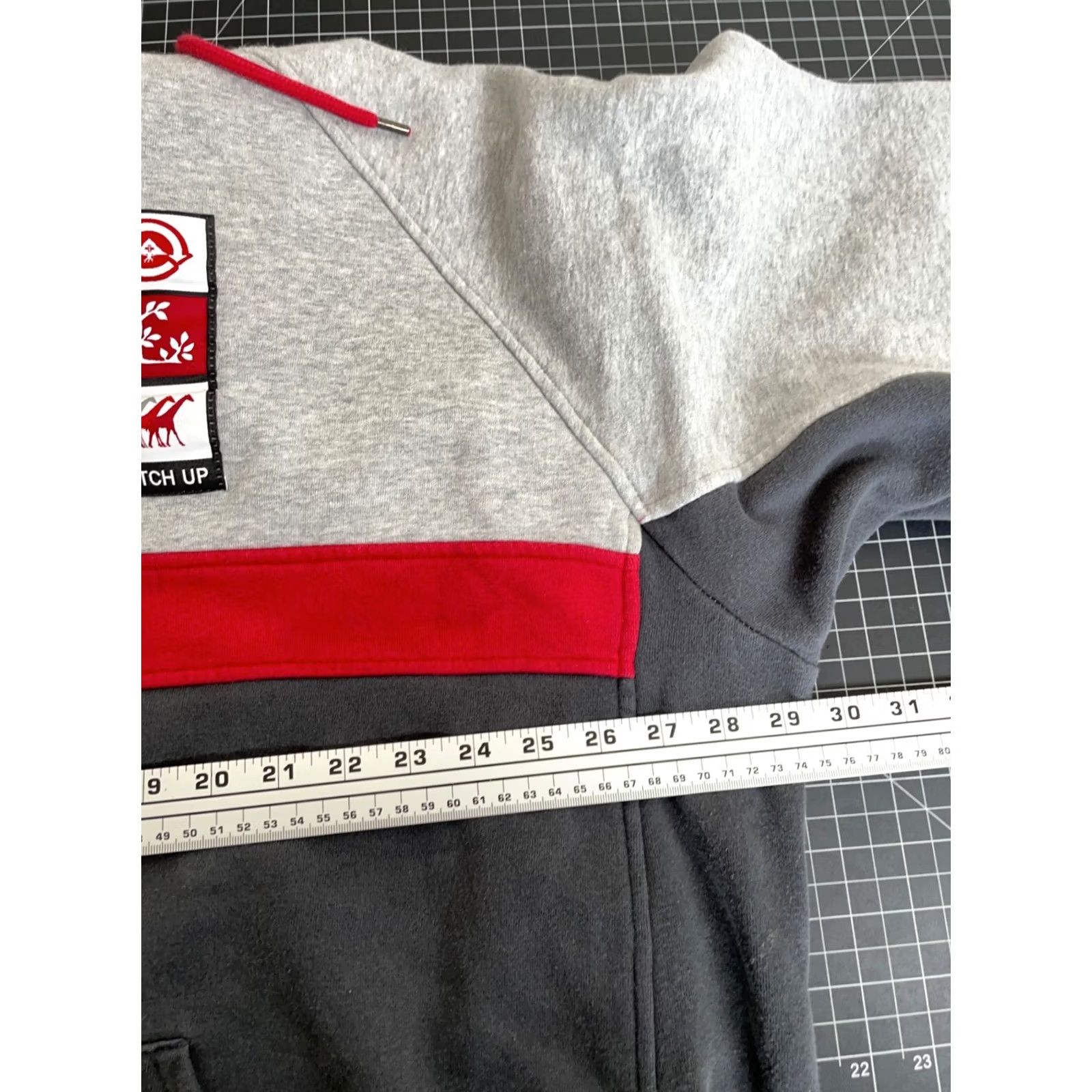 Vintage LRG Hoodie Men's 4XL Gray 1/4 Zip Heavyweight Sweatshirt Pullover Crew Neck Long Sleeve Pockets Graphic Print Hip Hop Style Fir 4XL Mens Size US XXL / EU 58 / 5 - 6 Thumbnail