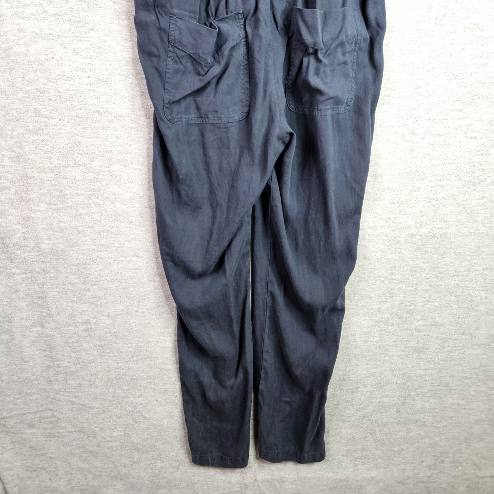 Bella Dahl Bella Dahl Jumpsuit Women’s Size S Blue Tencel Button Front Tie Waist Casual NWT Size 28" / US 6 / IT 42 - 6 Thumbnail