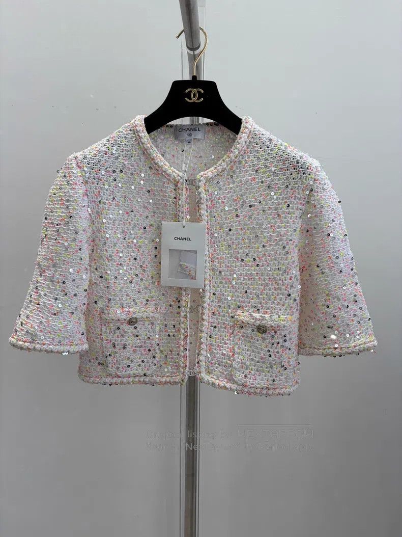 Chanel Chanel Colourful sequin diamond buckle cardigan coat Size XS / US 0-2 / IT 36-38 - 1 Thumbnail