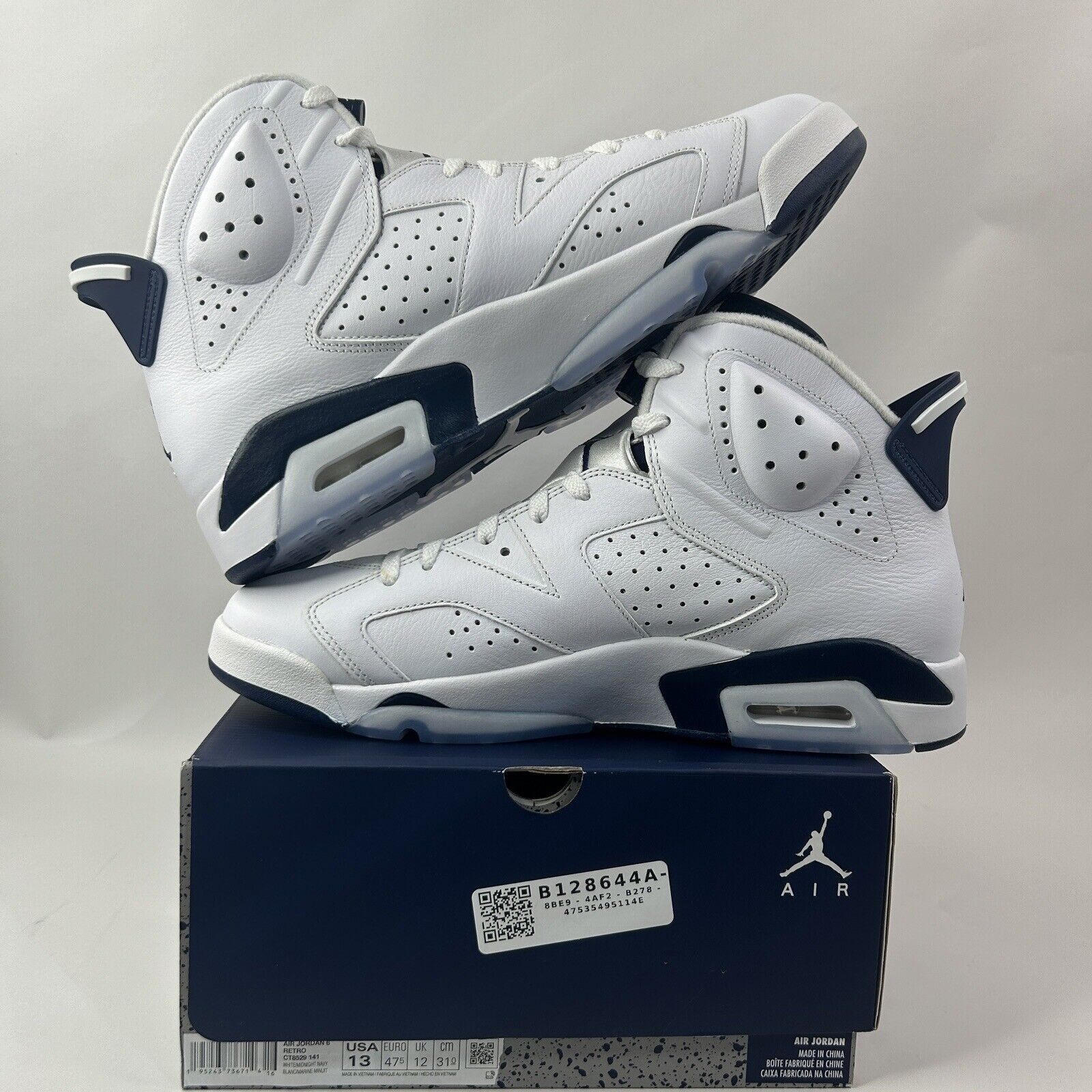 Nike Nike Air Jordan 6 Retro “Midnight Navy” 2024 Size US 13 / EU 46 - 3 Thumbnail