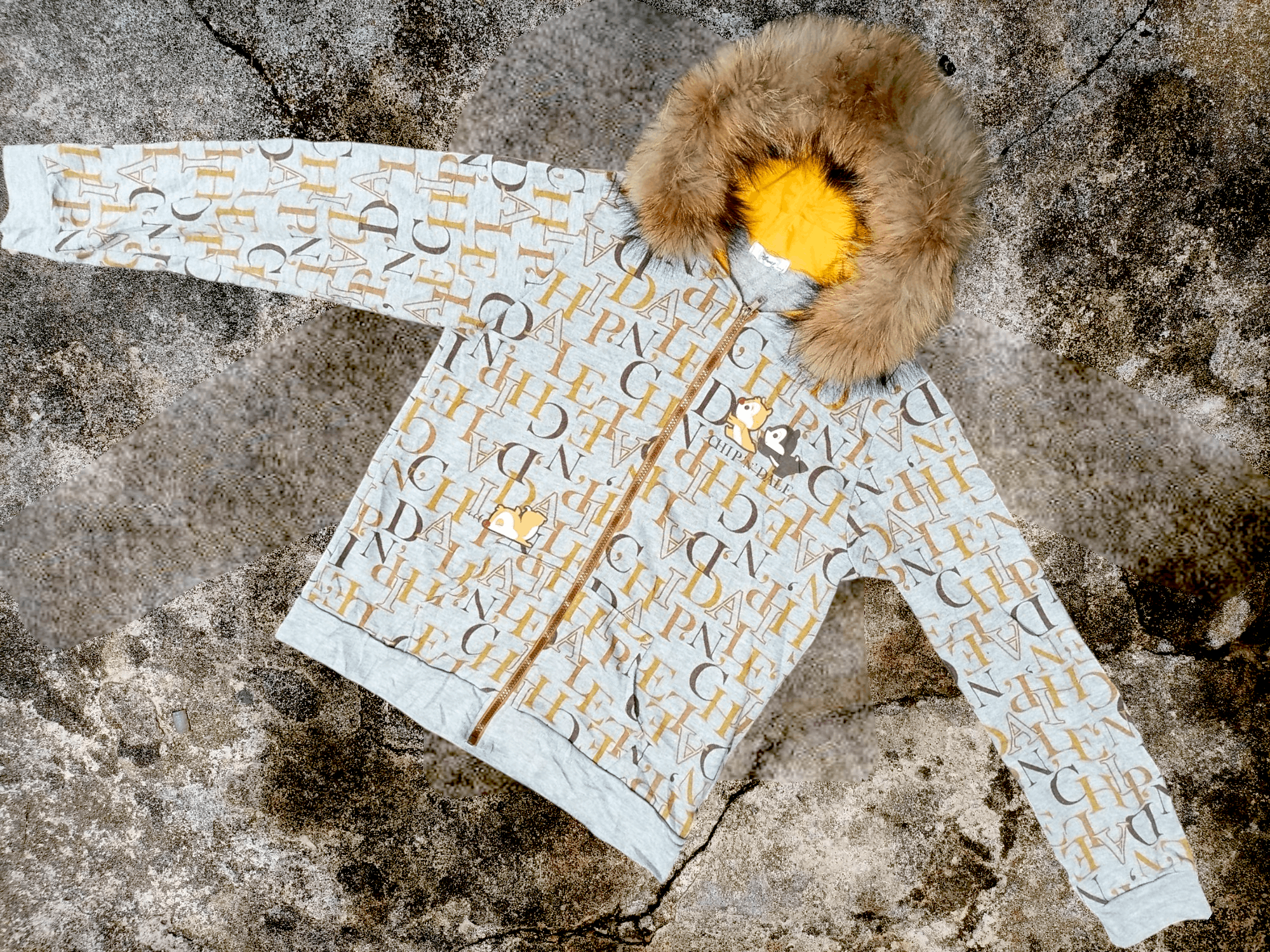 Cartoon Network × Disney × Japanese Brand Disney Chip & Dale Fur Hoodie Full Print Size US XL / EU 56 / 4 - 6 Thumbnail