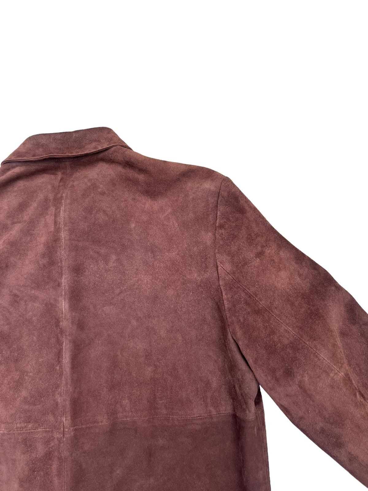 Leather Vintage FIGARO Paris Brown Sheepskin Suede Leather Shirt Size US M / EU 48-50 / 2 - 18 Thumbnail