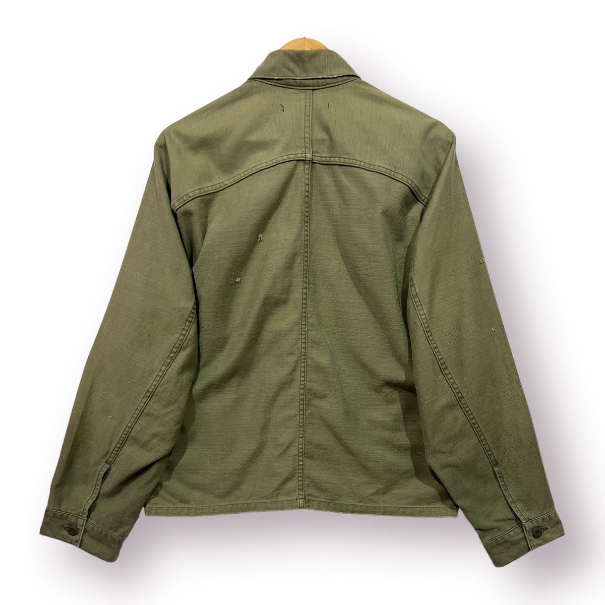 Japanese Brand 🔥 AP STUDIO POPLIN OLIVE TRUCKER TYPE-2 JACKET Size US M / EU 48-50 / 2 - 9 Thumbnail