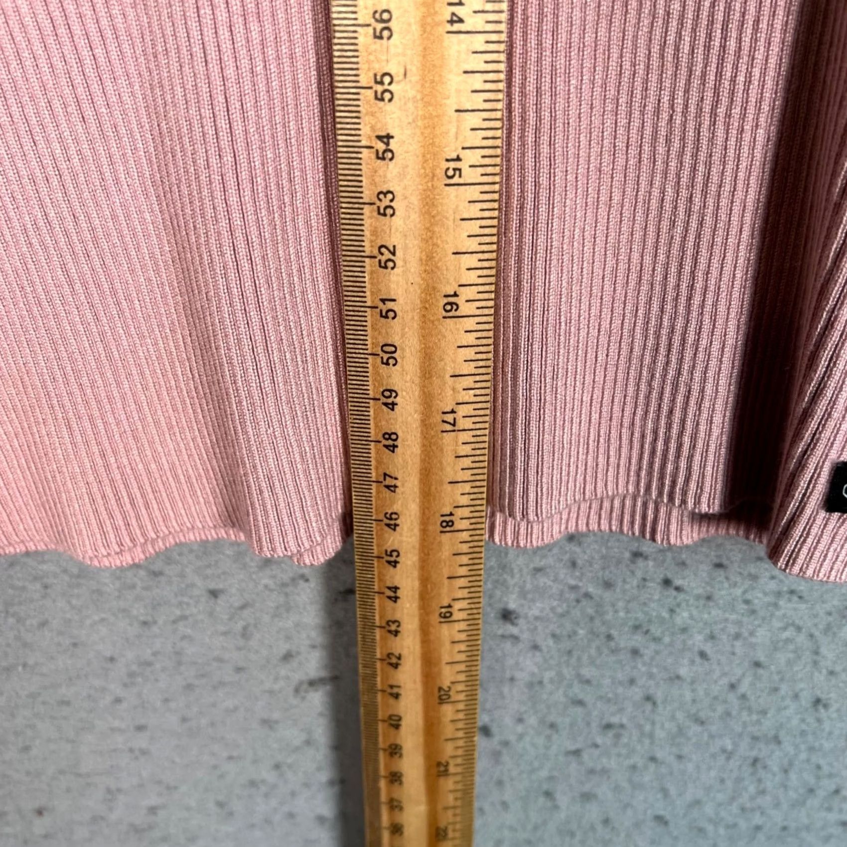 Vintage Calvin Klein Jeans Womens XS Pink Ribbed Mock Neck Top Blouse Long Sleeve Pullover Mock Neck Shirt Size XS / US 0-2 / IT 36-38 - 6 Thumbnail