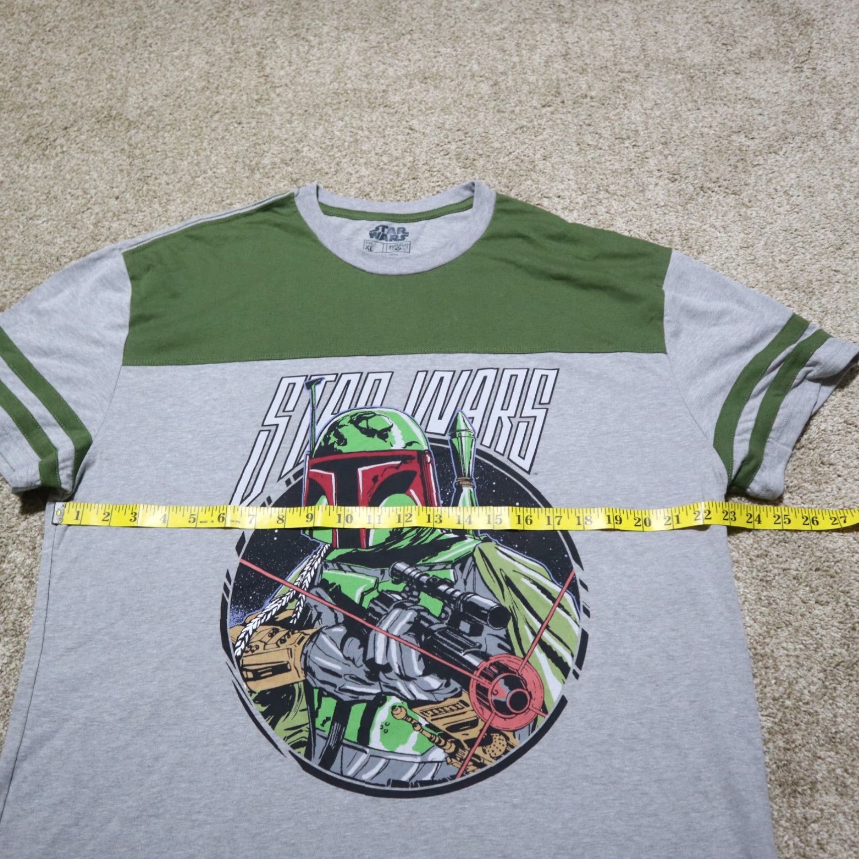 Star Wars Star Wars Shirt Men T-Shirt Womens XL Gray Mandalorian Bounty Hunter Din Djarin Graphic Print 90s Theme Art Movie Costume (if not violating rules). Size XL / US 12-14 / IT 48-50 - 4 Thumbnail