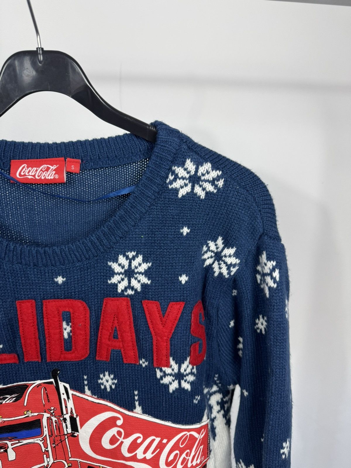 Coca Cola Coca Cola Holidays Are Coming Christmas Knit Sweater Blue S Size US S / EU 44-46 / 1 - 4 Thumbnail