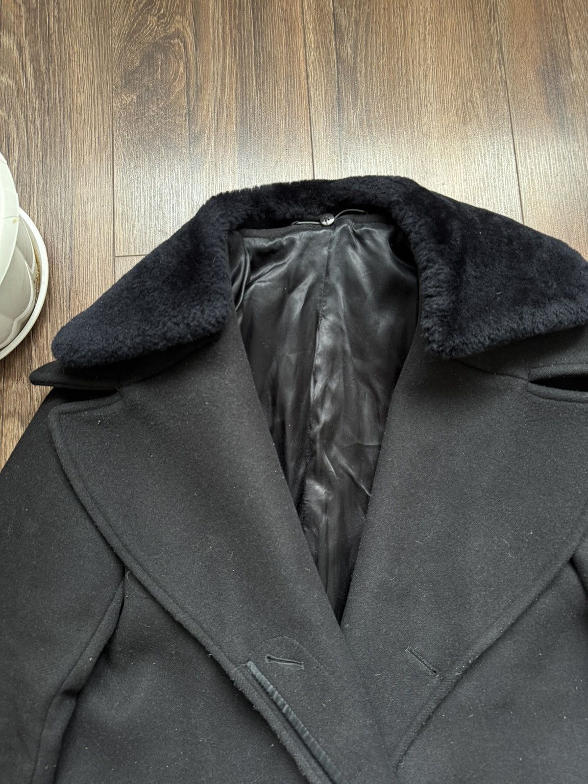 Acne Studios Acne Studios Women’s S avant garde black wool fur coat Size S / US 4 / IT 40 - 3 Thumbnail