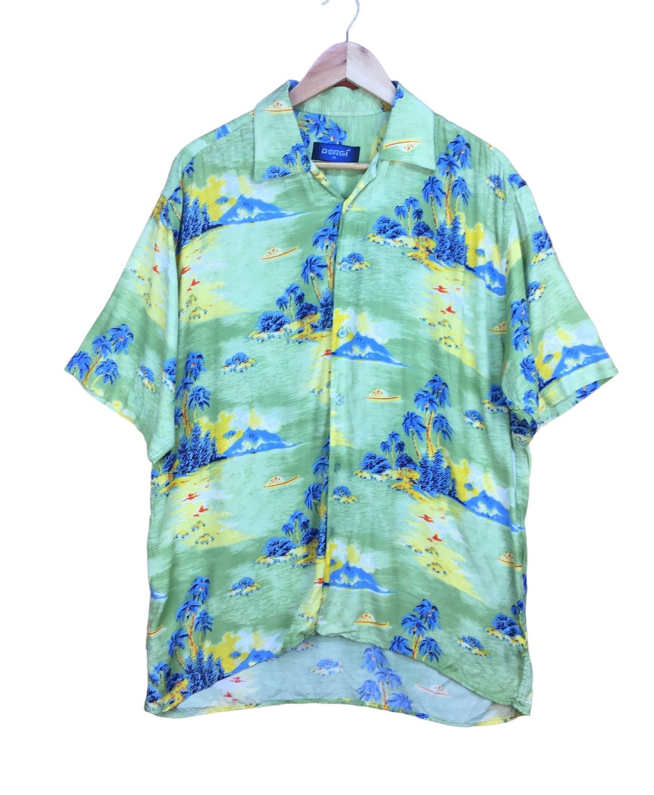 Japanese Brand Japanese Hawaiian DERGI Rayon Crepe Camp Collar Shirt Size US M / EU 48-50 / 2 - 3 Thumbnail