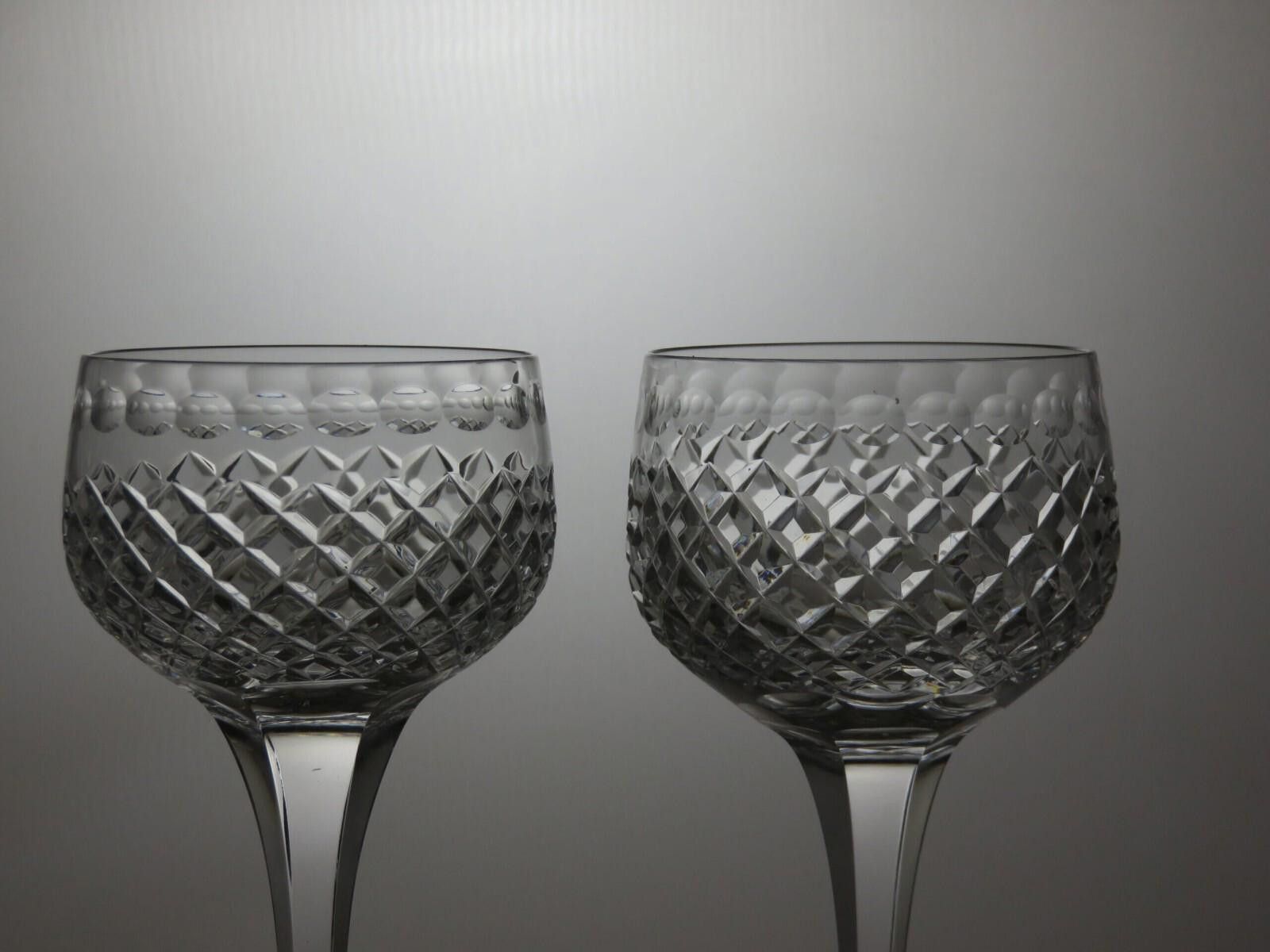 Starter Stuart Crystal Hardwicke Cut Set Of 2 Wine Hock Glasses 7" Size ONE SIZE - 2 Thumbnail
