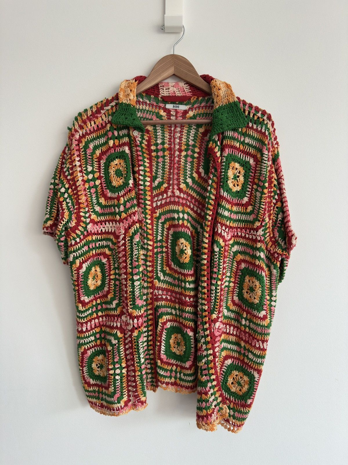 Bode Bode Bode Duotone Crochet overshirt Shirt | Grailed