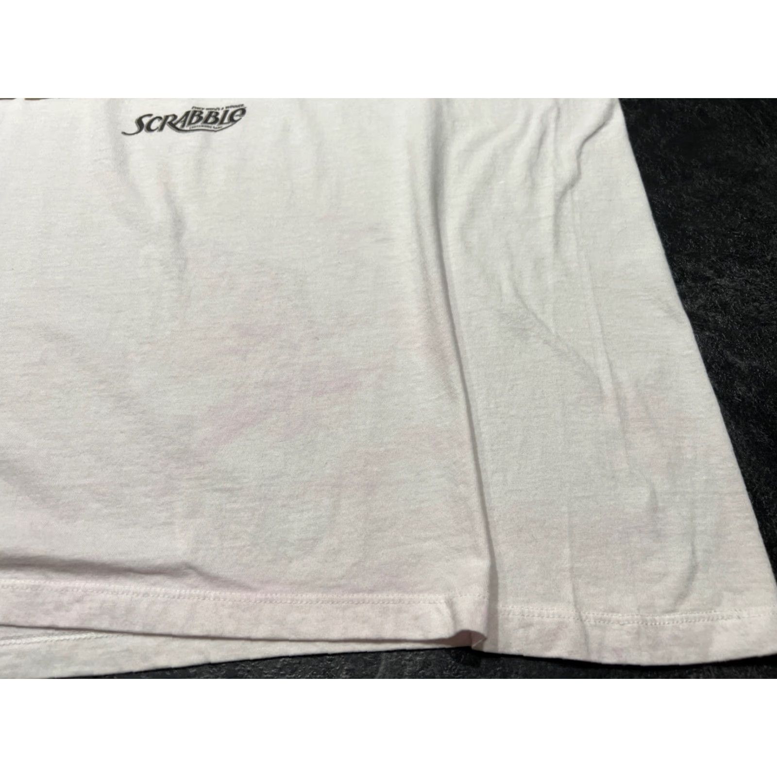Vintage VINTAGE SCRABBLE T-Shirt Men XXL White Words & Language 80s Size US XXL / EU 58 / 5 - 3 Thumbnail