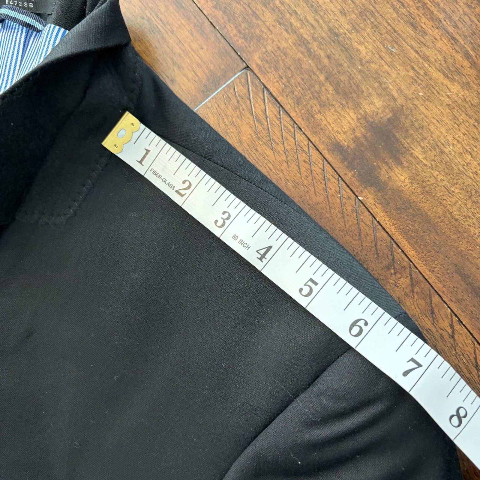 Tommy Hilfiger Tommy Hilfiger Blazer Mens 42S Black Wool Suit Jacket Size 42S - 11 Thumbnail