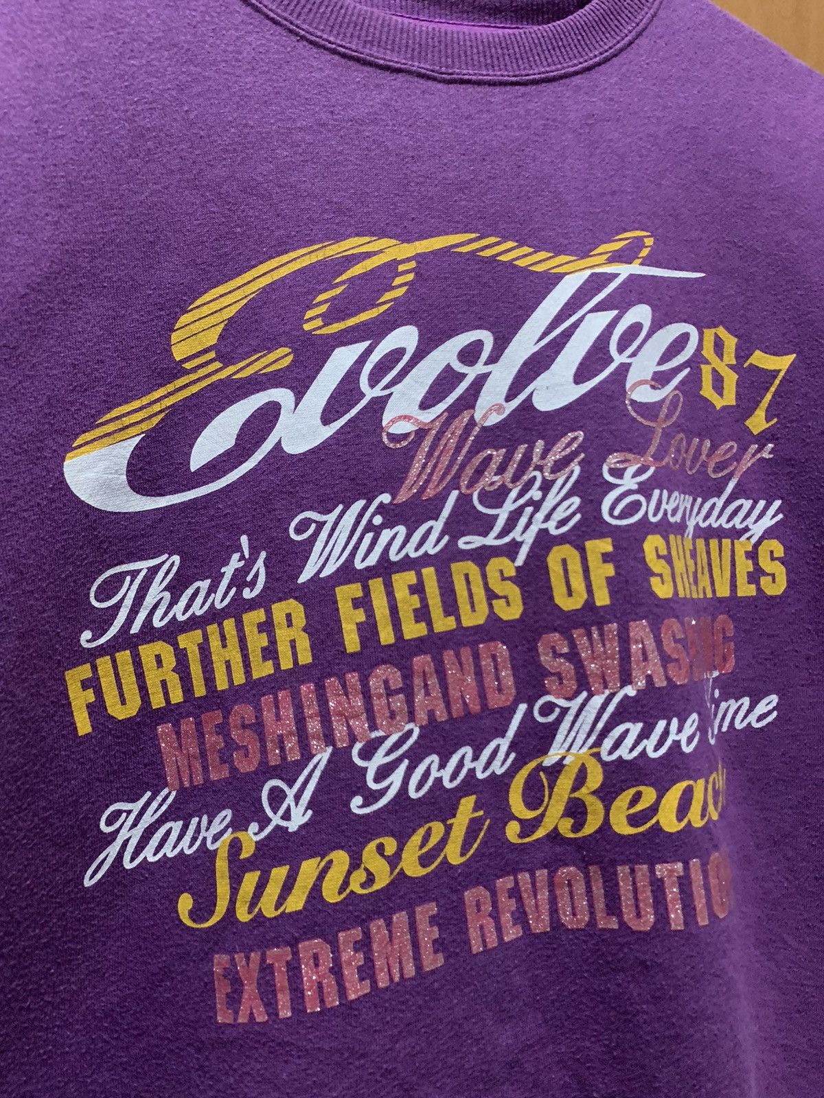 Japanese Brand Vintage Japanese Brand Evolve Glitter Printed Sweatshirt Size US L / EU 52-54 / 3 - 5 Thumbnail