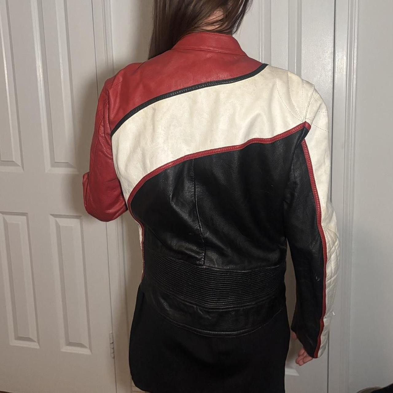 Other Vintage German Leather Racing Jacket Size S / US 4 / IT 40 - 3 Thumbnail