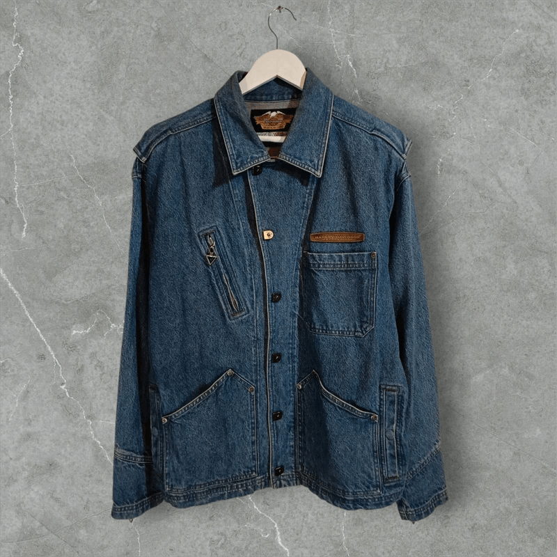 Harley Davidson y2k harley davidson denim jacket Size US M / EU 48-50 / 2 - 1 Thumbnail
