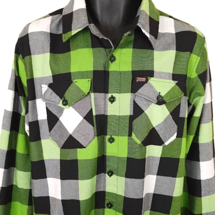 Vintage Dixxon Flannel Shirt Mens M Green Dragula Munsters Plaid Shirt Mens Medium Green Dixxon Flannel Casual Shirt Mens Size US M / EU 48-50 / 2 - 2 Thumbnail