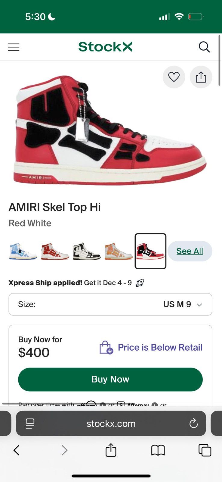 Amiri AMIRI Skel Top Hi Size US 8 / EU 41 - 20 Thumbnail
