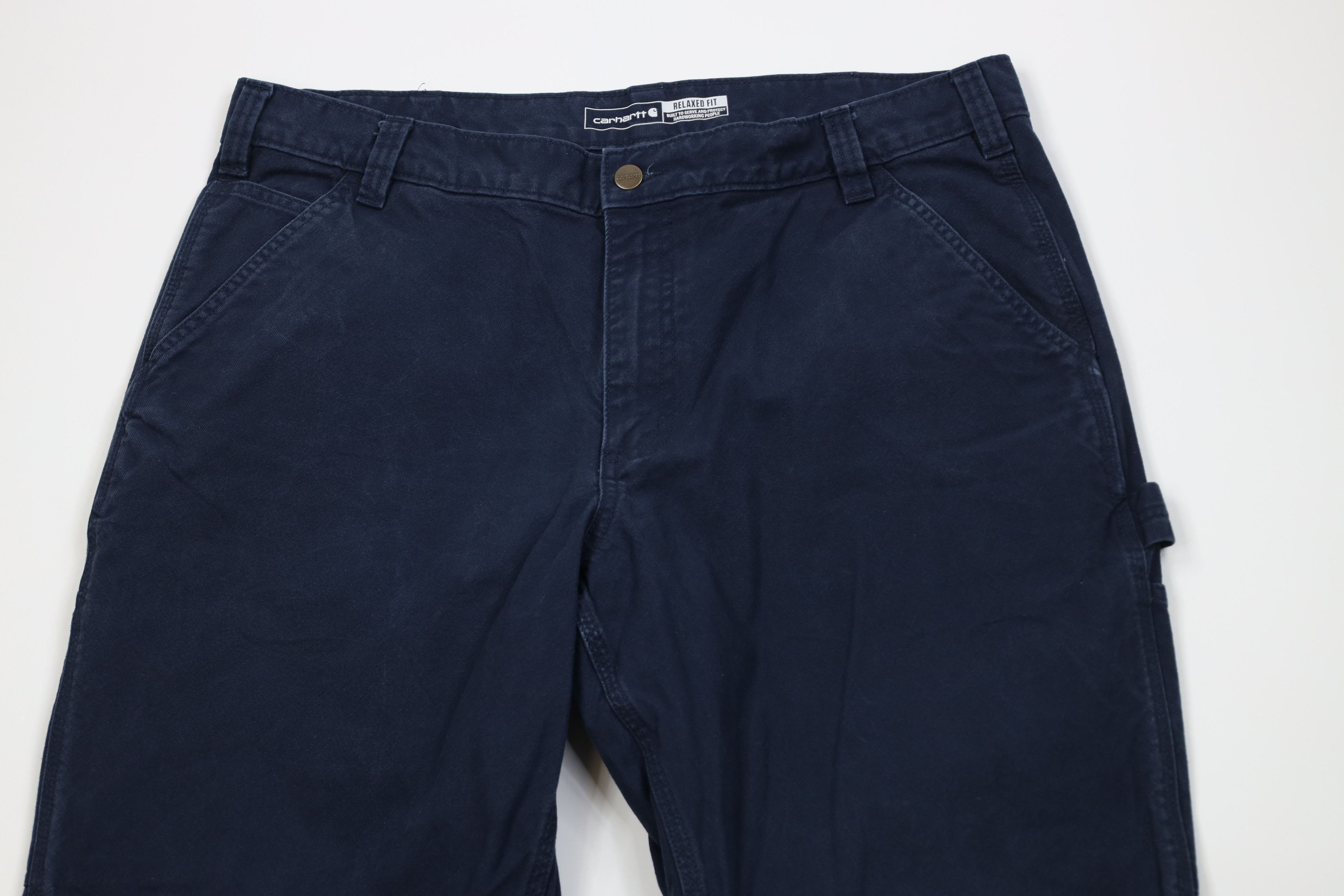 Carhartt Vintage Y2K Carhartt Fit Wide Leg Dungaree Pants Navy Blue Size US 38 / EU 54 - 2 Thumbnail