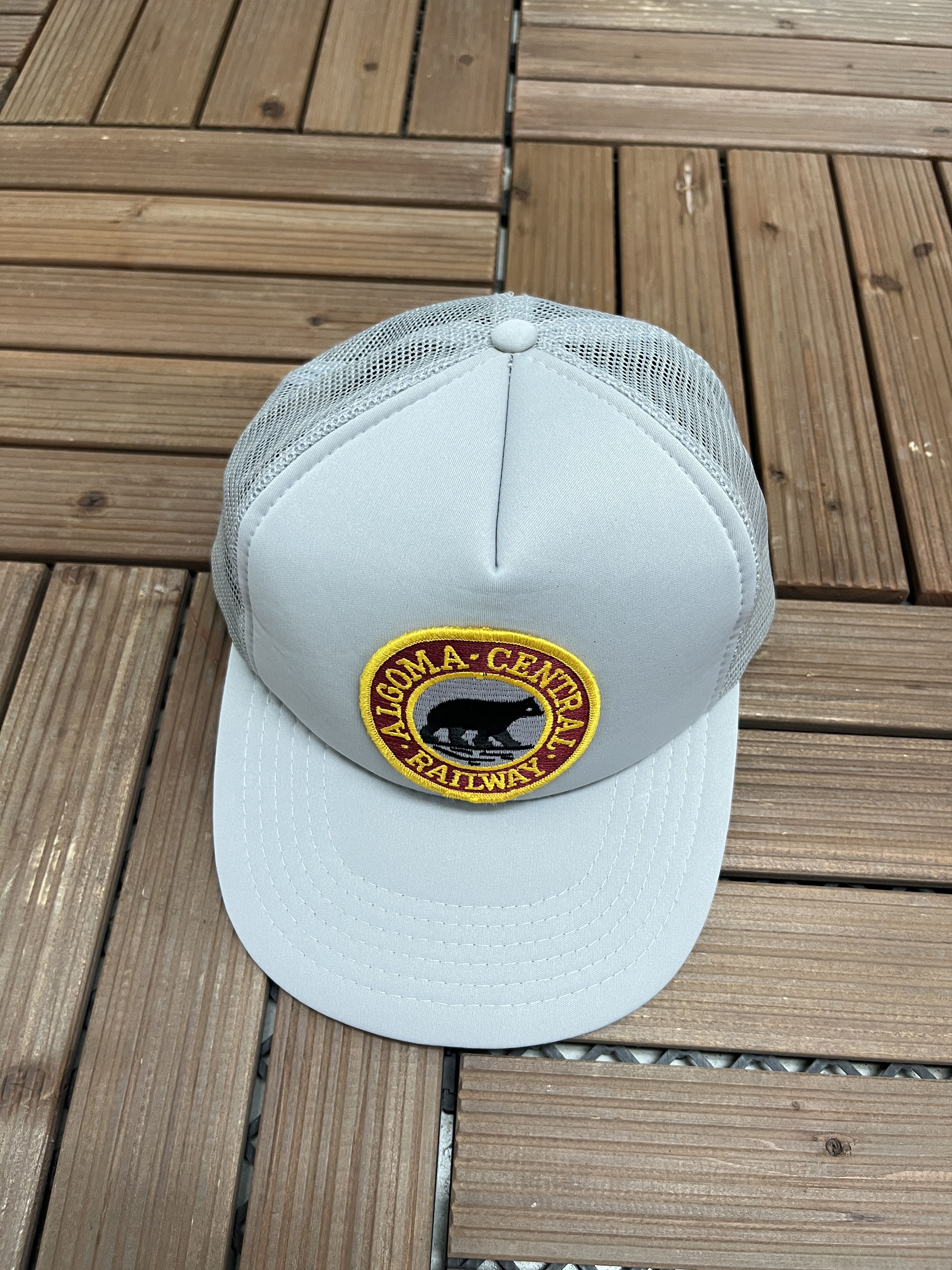 Vintage Algoma Central Railway Vintage Grey Snap Back Hat Cap Size ONE SIZE - 1 Thumbnail