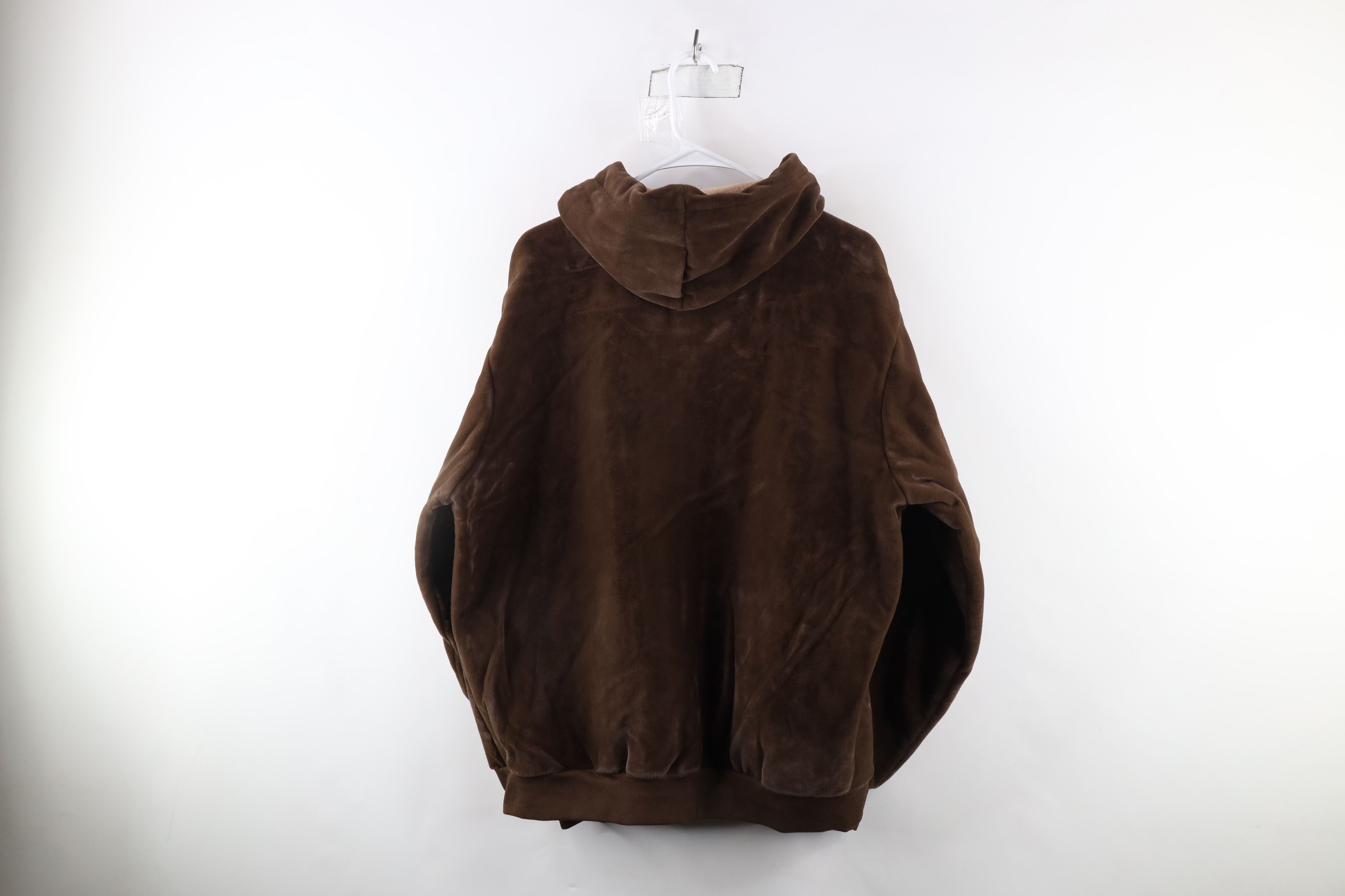 Carhartt × Vintage Vintage 90s Carhartt Fleece Full Zip Hoodie Brown USA Size US XL / EU 56 / 4 - 10 Thumbnail