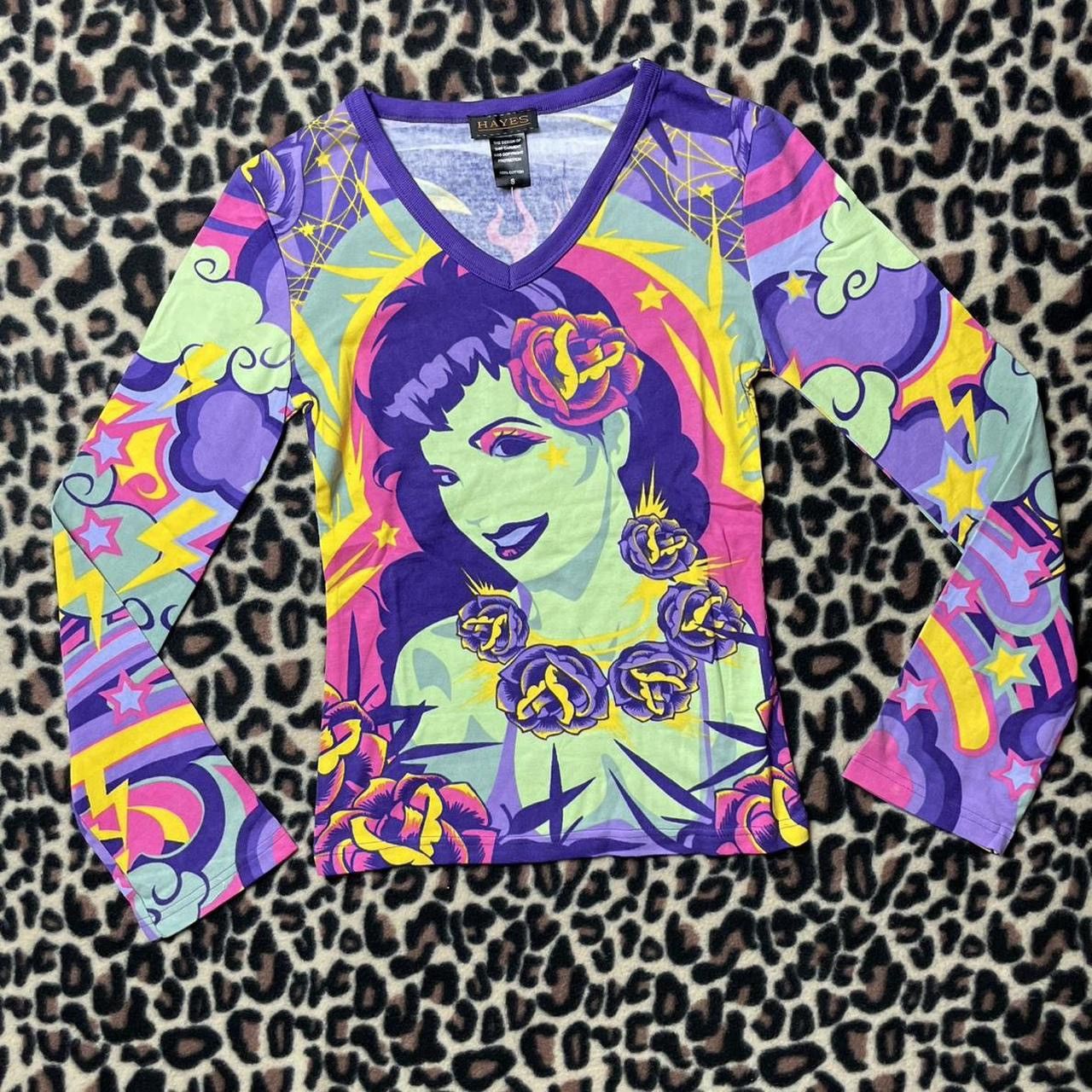 Custo Barcelona nwt y2k Hayes by Custo Barcelona graphic long sleeve top Size S / US 4 / IT 40 - 1 Thumbnail