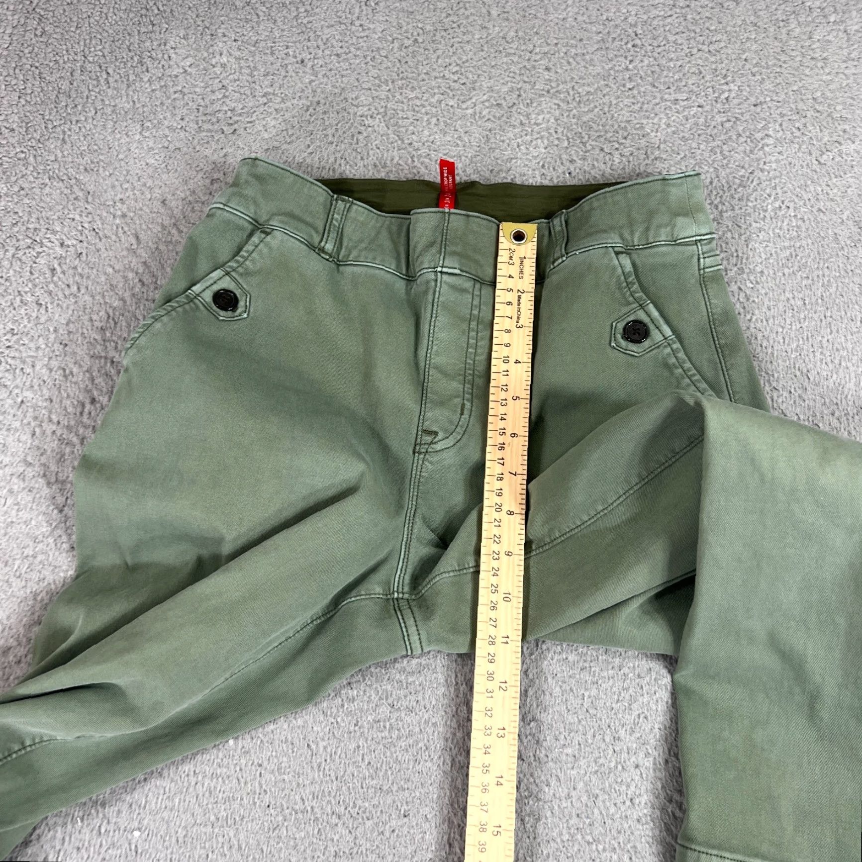 Spanx Spanx Pants Womens Medium Stretch Twill Pull On Cropped Green Wide-Leg 20312Q Size 32" / US 10 / IT 46 - 4 Thumbnail