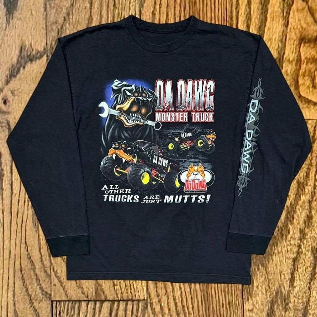 Other Y2K Da Dawg Rottweiler Monster Truck Long Sleeve T Shirt Size US XL / EU 56 / 4 - 1 Thumbnail