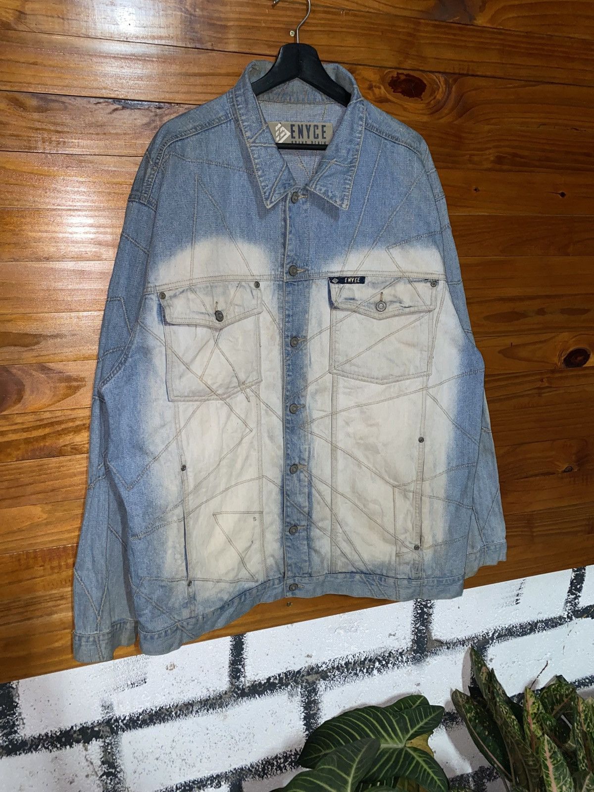 Enyce Vintage Y2K Enyce Two-Tone Contrast Stitch Denim Jacket XXL Size US XXL / EU 58 / 5 - 5 Thumbnail