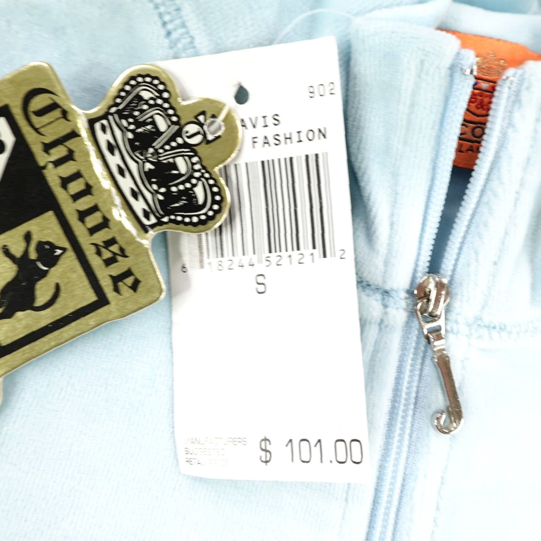 Juicy Couture VINTAGE Juicy Couture Jacket Womens Small Blue Velour Track Suit Top NWT 90s USA Size S / US 4 / IT 40 - 6 Thumbnail