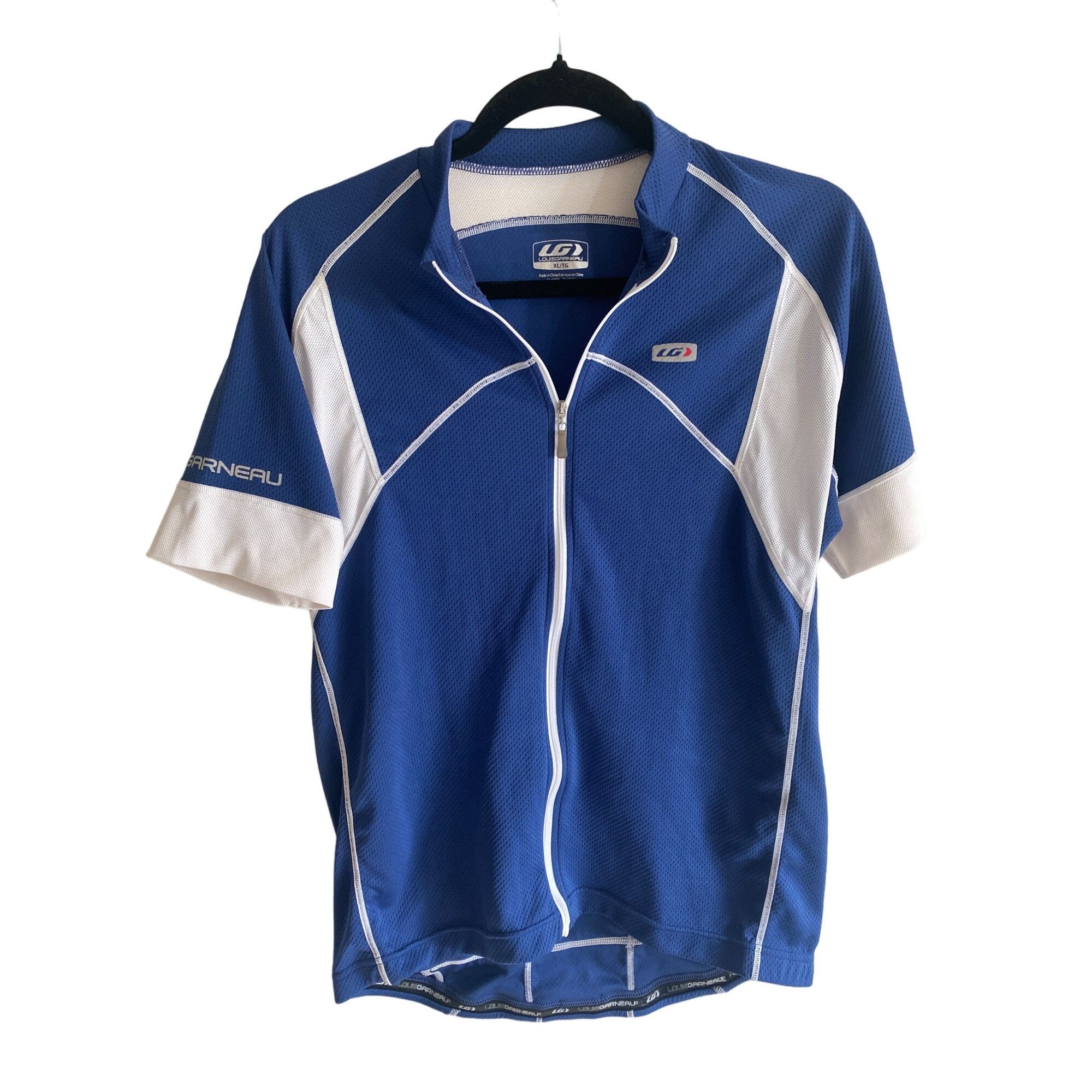 Other Louis Garneau Cycling Jersey Men’s XL Blue/White Full Zip Sh Size US XL / EU 56 / 4 - 2 Thumbnail