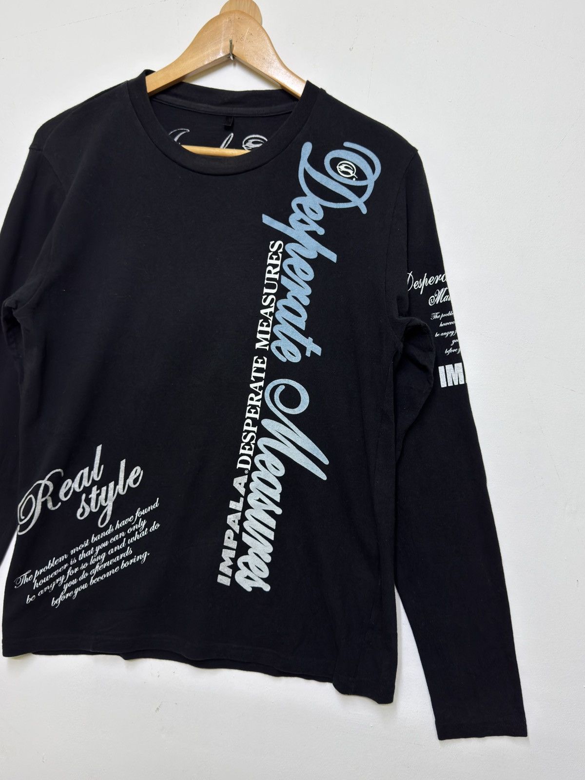 If Six Was Nine Y2K Impala Gothic Desperate Measures Poem Graphic Long Tee Size US XS / EU 42 / 0 - 4 Thumbnail