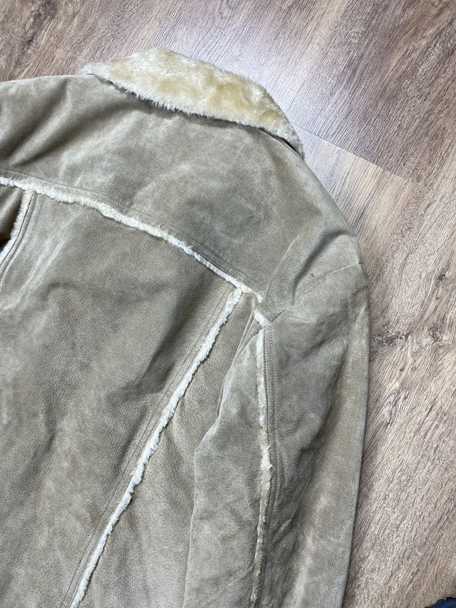 Genuine Leather ➕ vintage 90s genuine leather Sherpa zip jacket Size US L / EU 52-54 / 3 - 4 Thumbnail