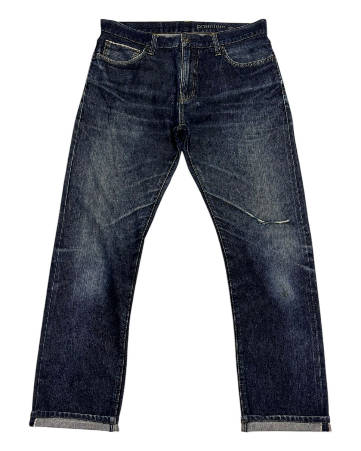 🔥VINTAGE GAP SELVEDGE BLUE DISTRESSED DENIM JEANS