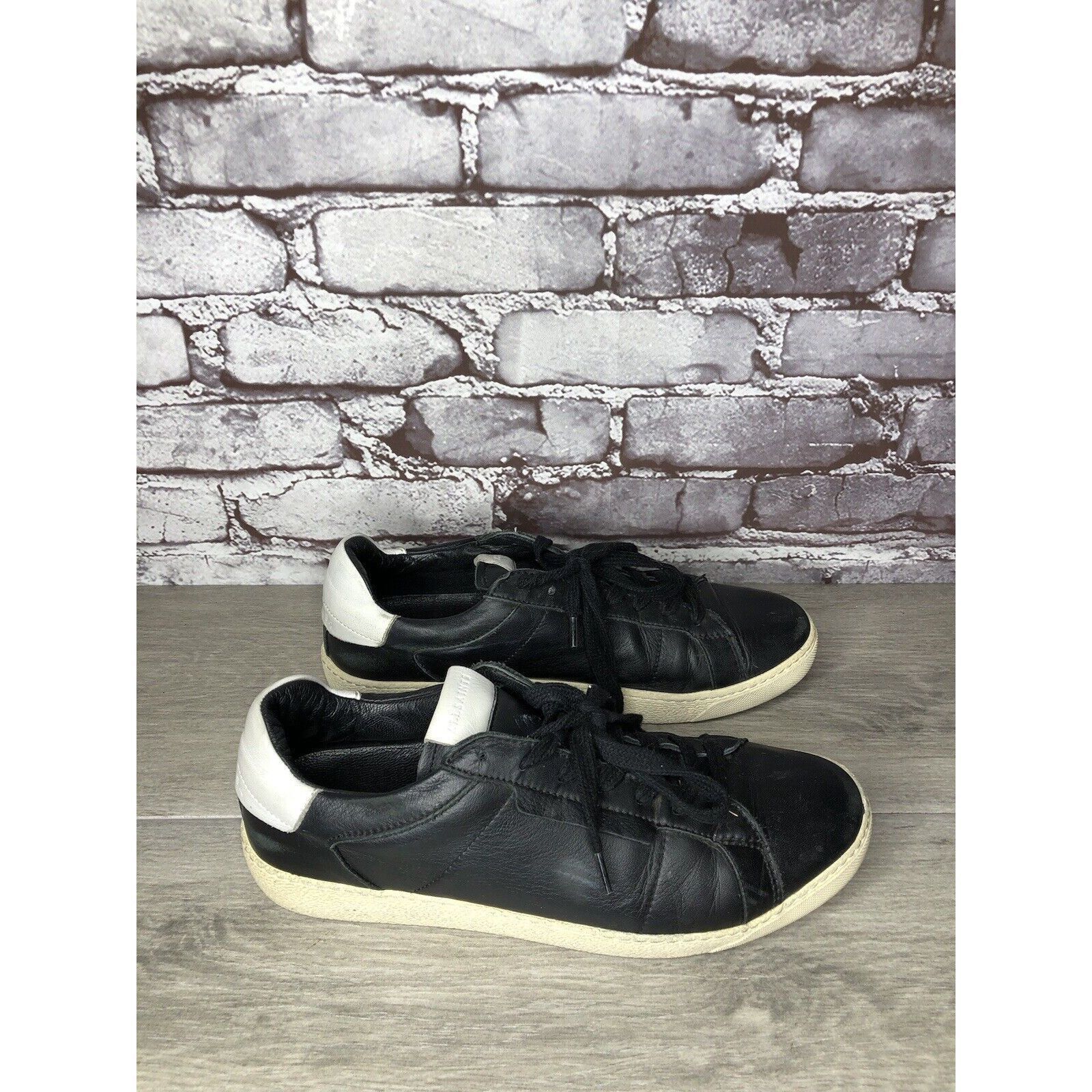 Allsaints AllSaints Sheer Black White Leather Low Casual Sneakers Wome Size US 9 / IT 39 - 19 Thumbnail
