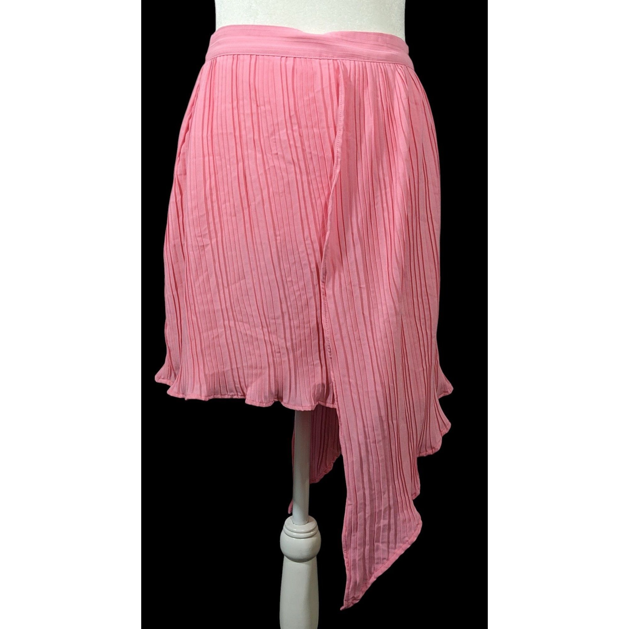Other Song Of Style Asymmetrical Pink Pleated Skirt Size Small Size 26" / US 2 / IT 38 - 1 Thumbnail