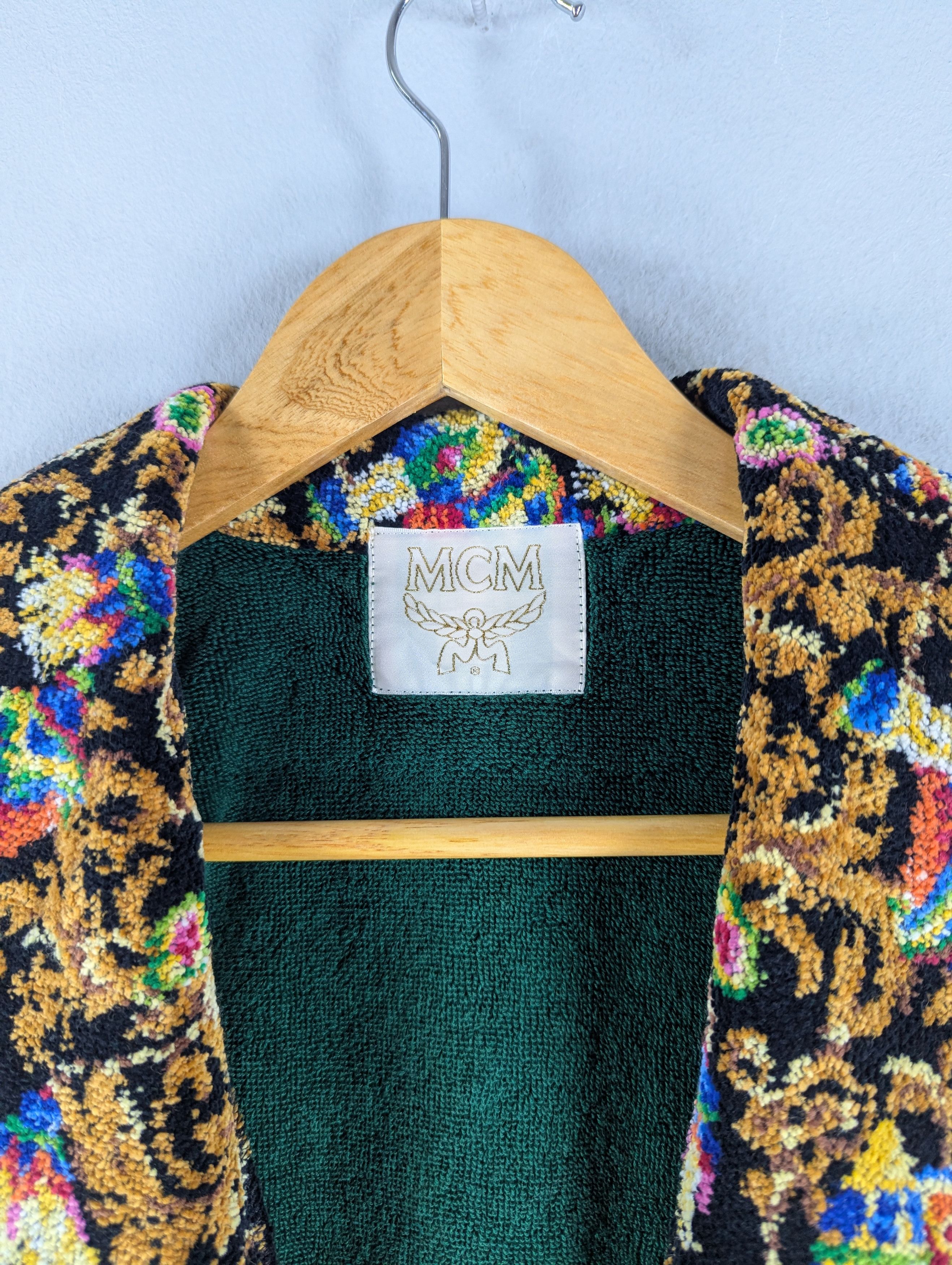 MCM Vintage MCM Velour Robe Green Gold Embroidery Logo Size US L / EU 52-54 / 3 - 7 Thumbnail