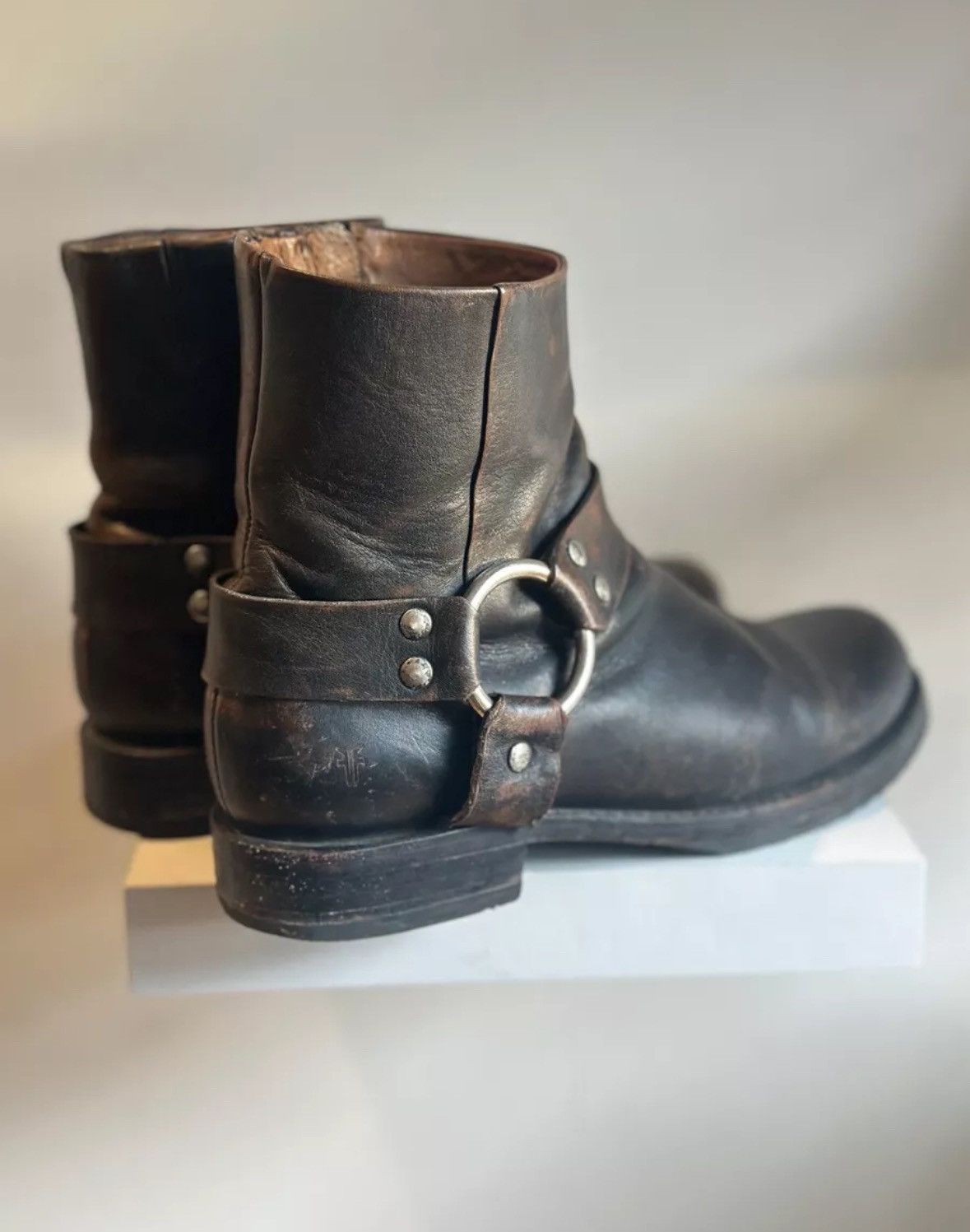 Frye Frye Veronica Harness Short 6 Booties stone Washed 9.5B Grailed