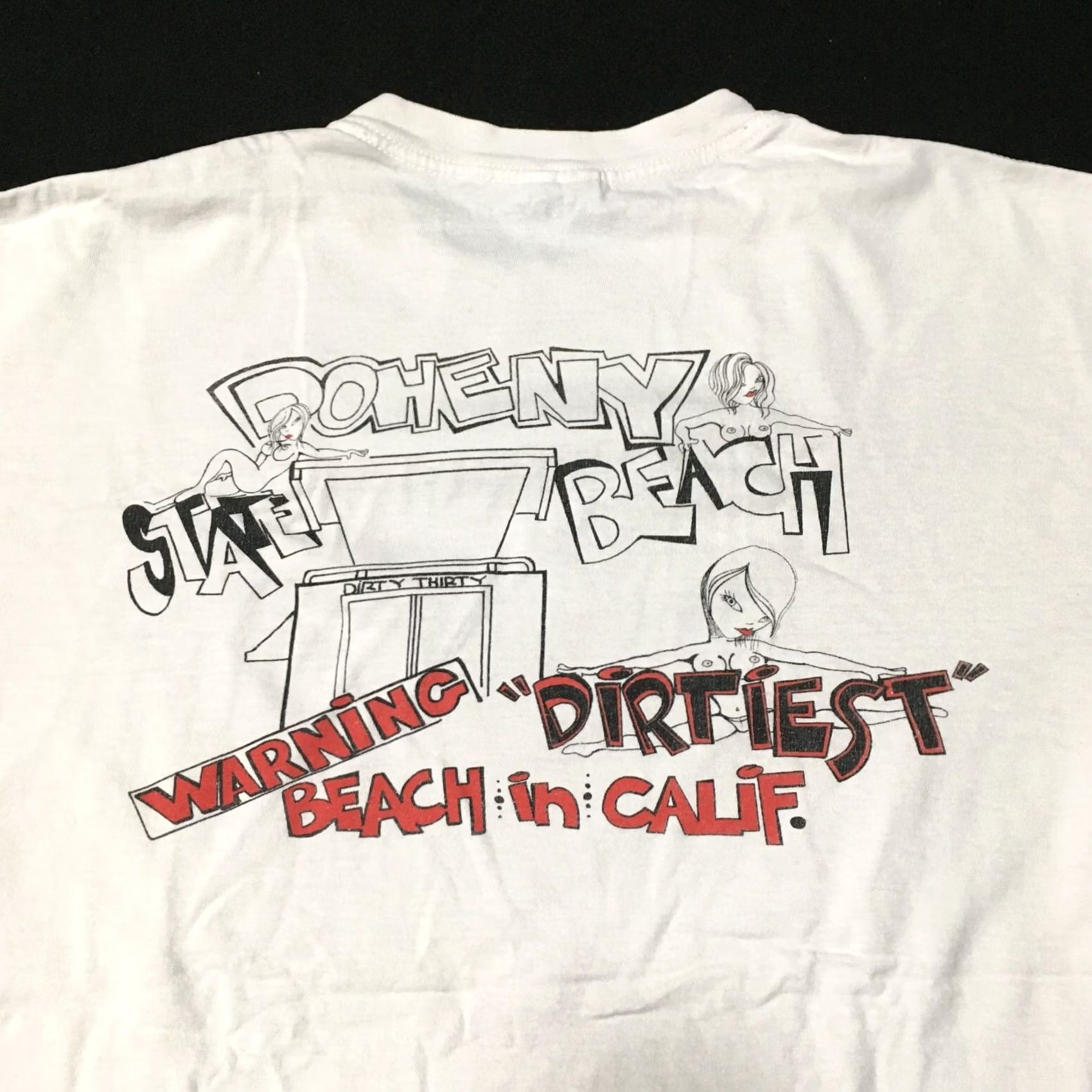 Anvil VINTAGE Anvil Surfer t-shirt Beach Shirt Mens White L Graphic Print Short Sleeve Crew Neck Domingo Doheny St Size US L / EU 52-54 / 3 - 8 Thumbnail