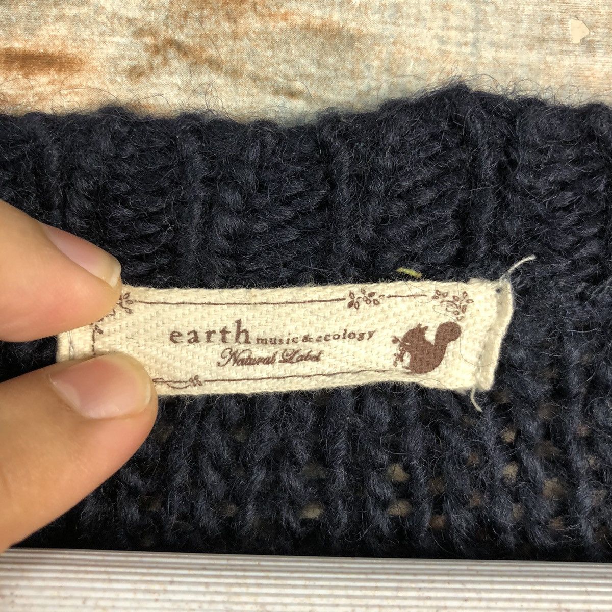 Japanese Brand Earth & Music Econogly Dark Blue Cardigan Knitwear #A2469 Size M / US 6-8 / IT 42-44 - 9 Thumbnail