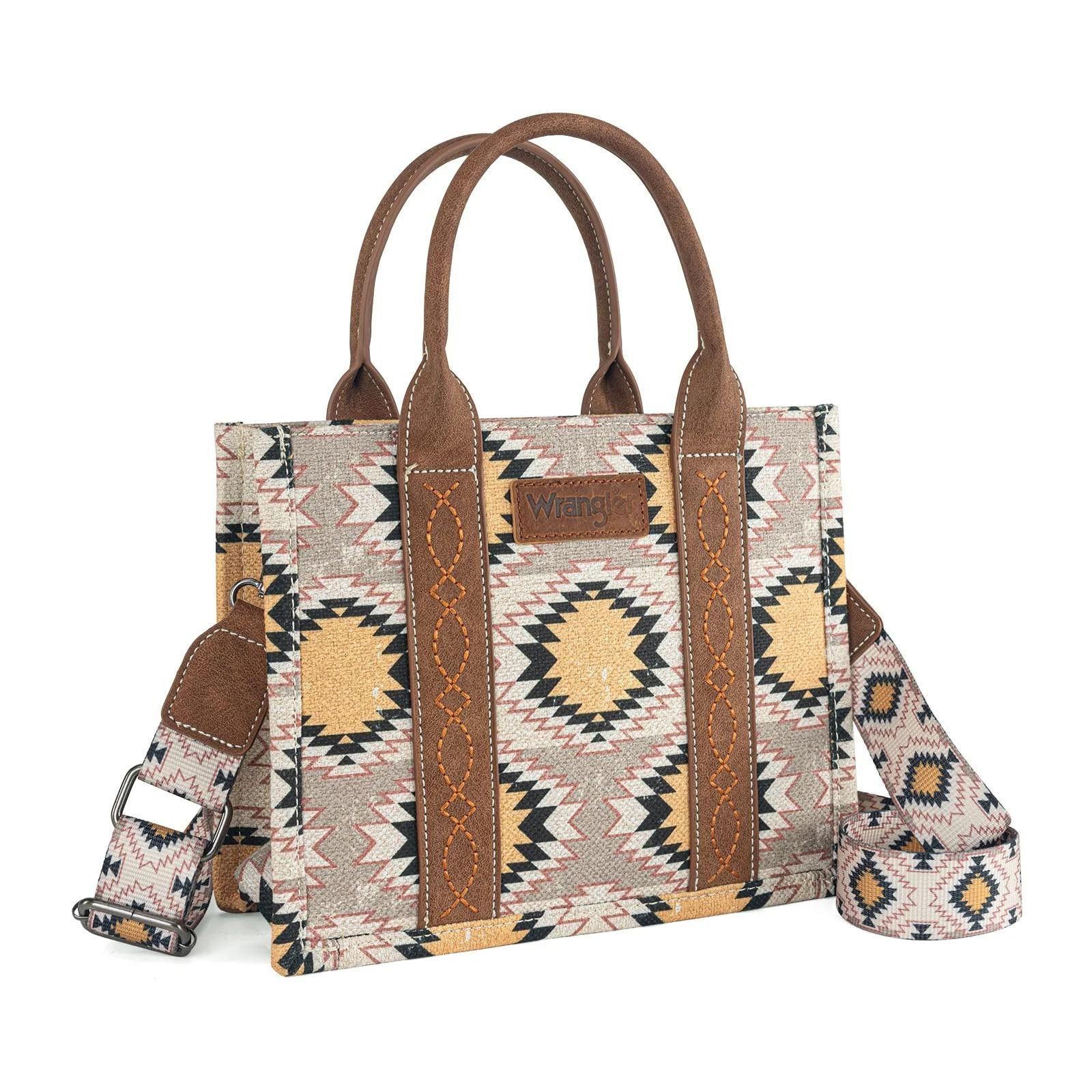 Stylish Wrangler Canvas Tote Bag with Adjustable Strap