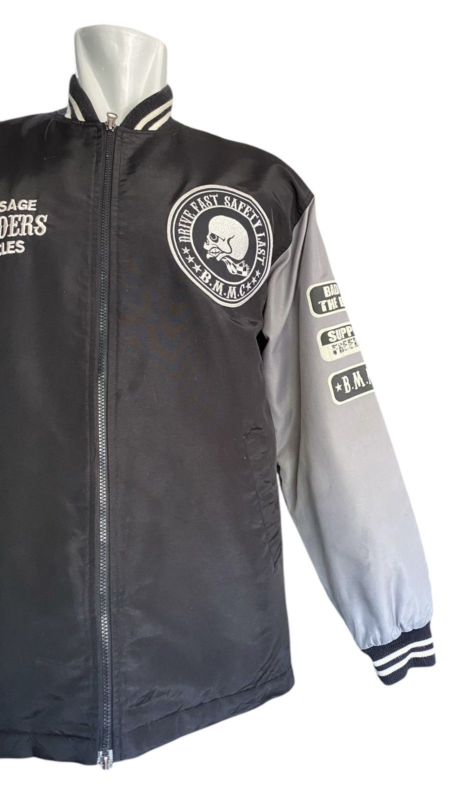 If Only Was True BLOOD MESSAGE Varsity Zipper Jacket Sportwear Size US XL / EU 56 / 4 - 4 Thumbnail