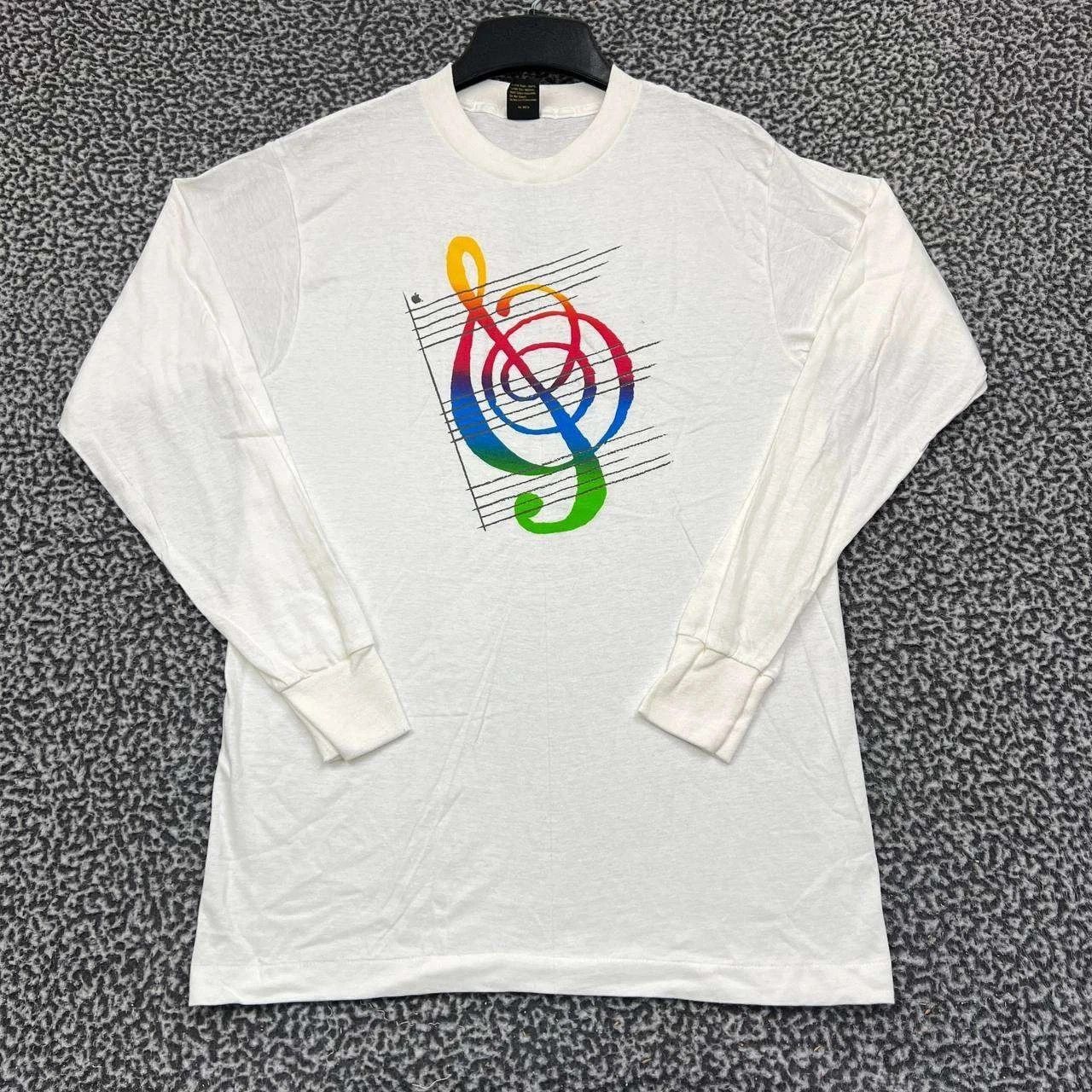 Anvil Vintage Apple IIgs College Shirt Men M Long Sleeve Deadstock Size US M / EU 48-50 / 2 - 1 Thumbnail