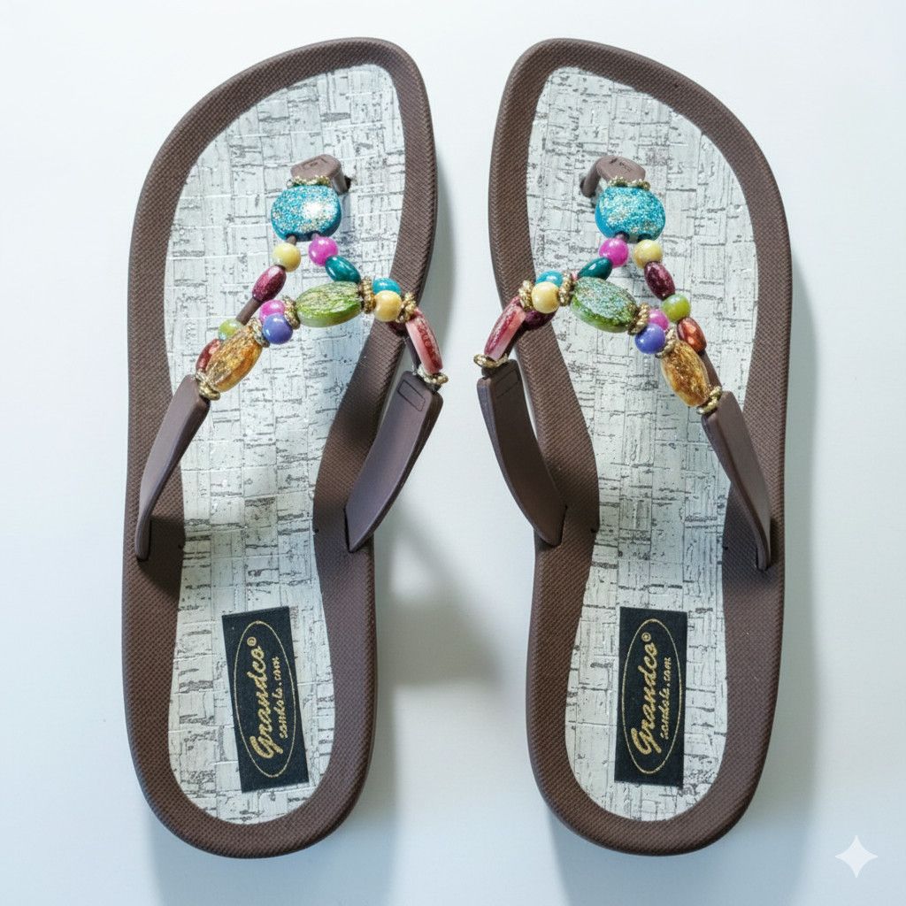 Other Grandco Size 10 NEW Sandals Rainbow Beaded Thong Flip Flop B Size US 11 / IT 41 - 5 Thumbnail