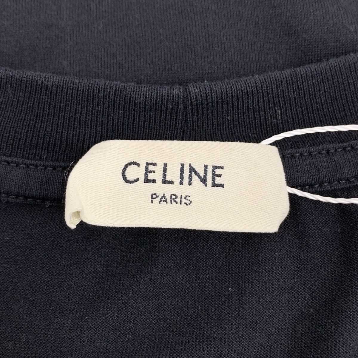Celine Celine Black Logo Print Cotton Crew Neck T-shirt K26WX Size US S / EU 44-46 / 1 - 5 Thumbnail